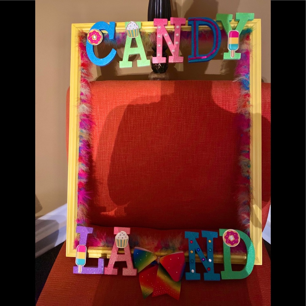 CandyLand wooden Birthday Frame🎨🍭🍬🍫🎂🍿🎉🥳